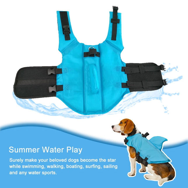 Gilet de sauvetage en aileron de requin pour chien