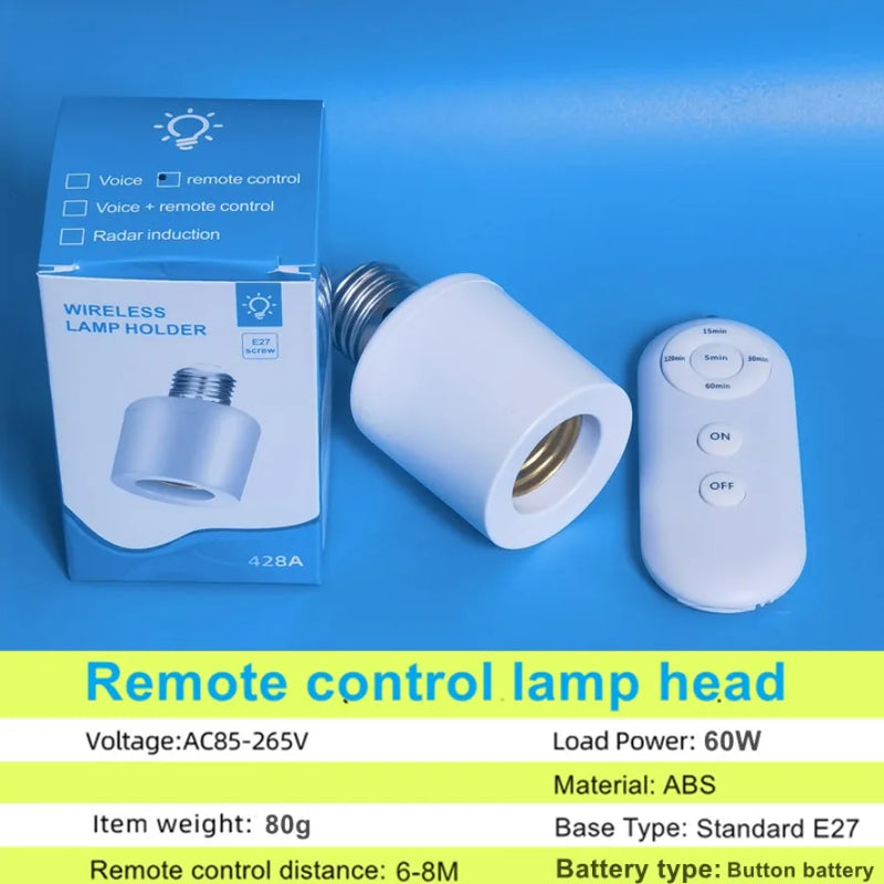 Portalámparas E27 con temporizador y control remoto inalámbricoPortalámparasHome & Garden > Lighting
