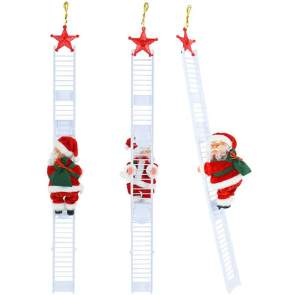 Santa Claus doll ladder with music