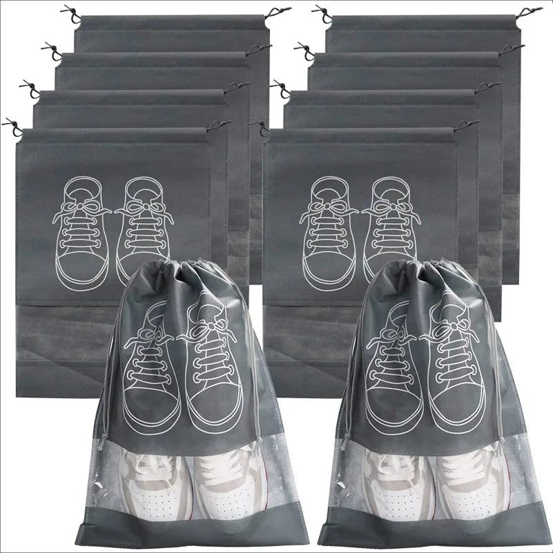 Bolsas organizadoras de zapatos con banda transparente