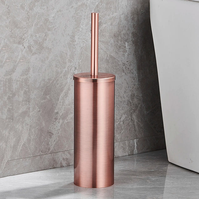 Escobillero de baño de acero inoxidable | mural o de suelo, mango largo y vaso cerrado (FR07)EscobillasHome & Garden > Bathroom Accessories > Toilet Brushes & Holders > Toilet Brushes