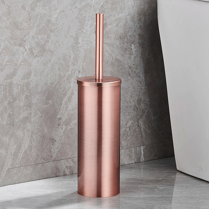 Escobillero de baño de acero inoxidable | mural o de suelo, mango largo y vaso cerrado (FR07)EscobillasHome & Garden > Bathroom Accessories > Toilet Brushes & Holders > Toilet Brushes