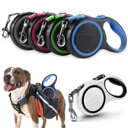 Correa retráctil para perros de 3 m, 5 m o 8 m | Paseo cómodo con sistema de bloqueo, mango ergonómico y cinta de nailon resistenteCorreasAnimals & Pet Supplies > Pet Supplies > Pet Leashes > Standard Leashes