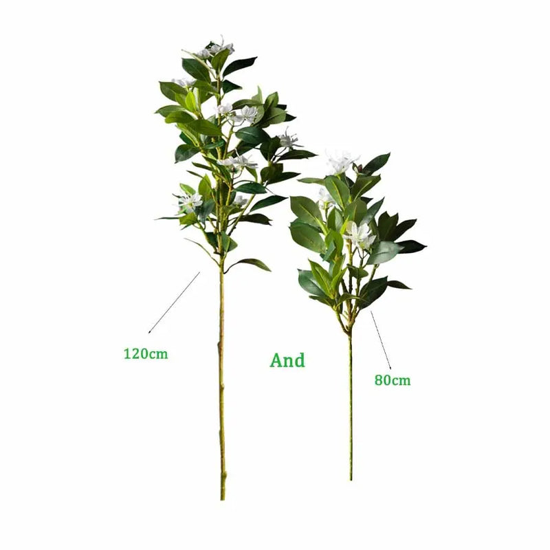 Ficus artificial tropical con flores blancas y rosas | 80/120 cm decoración hogar y jardín sin macetaPlantas artificialesHome & Garden > Decor > Artificial Flora > Artificial Flowering Plants