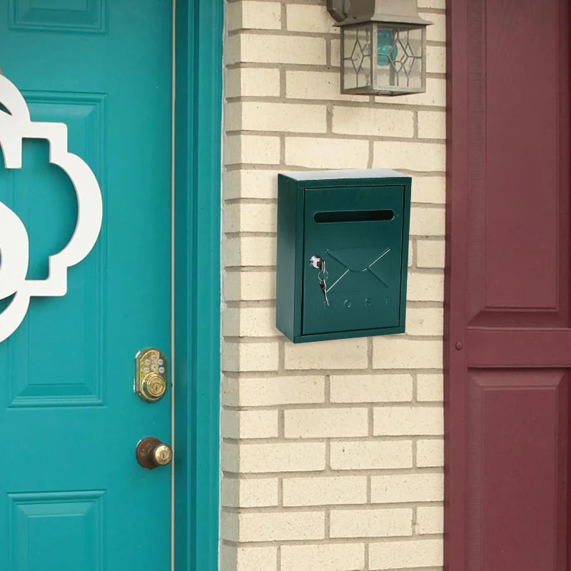 Buzón de pared exterior de hierro con cerradura y llavesBuzonesHome & Garden > Decor > Mailboxes