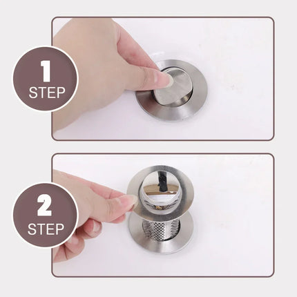 Stainless Steel Pop-Up Drain Strainer