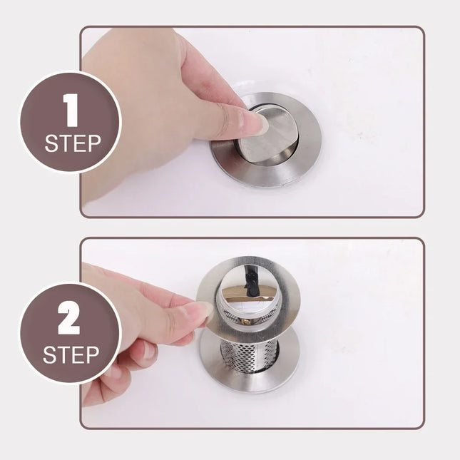 Stainless Steel Pop-Up Drain Strainer