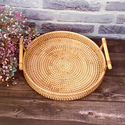 Set of 3 rattan storage trays also available individually