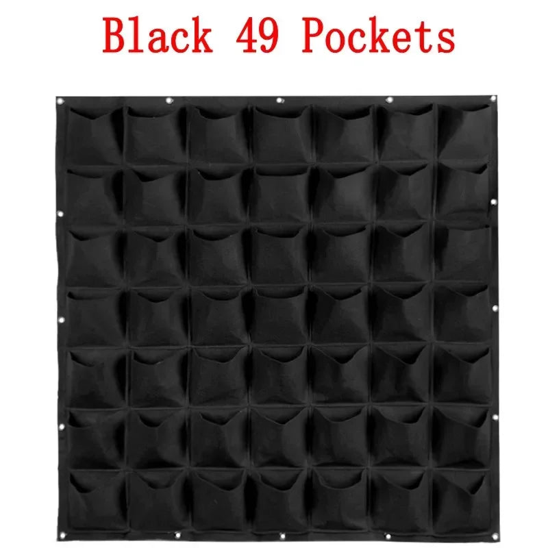 Jardinera vertical con bolsillos para plantarMacetas