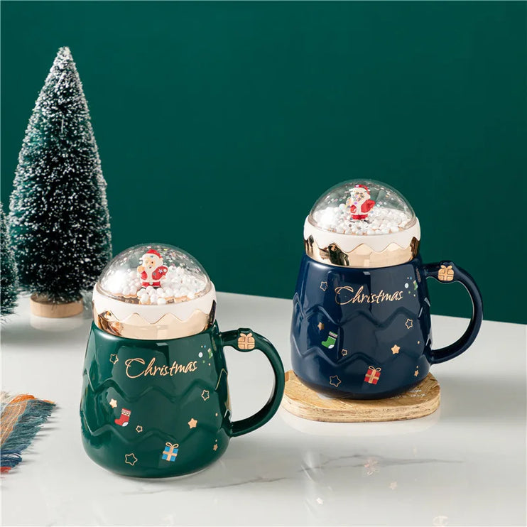 Christmas mugs with funny lid