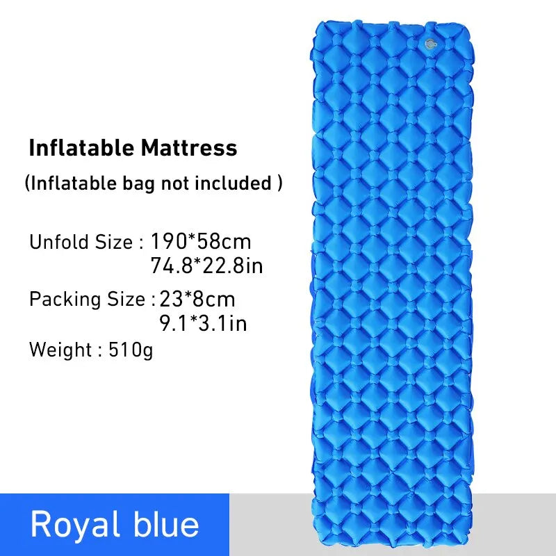Colchoneta de camping inflable ultraligera | 40d nylon tpu, 190 × 58 cm, 550 gColchonesSporting Goods > Outdoor Recreation > Camping & Hiking > Sleeping Pads