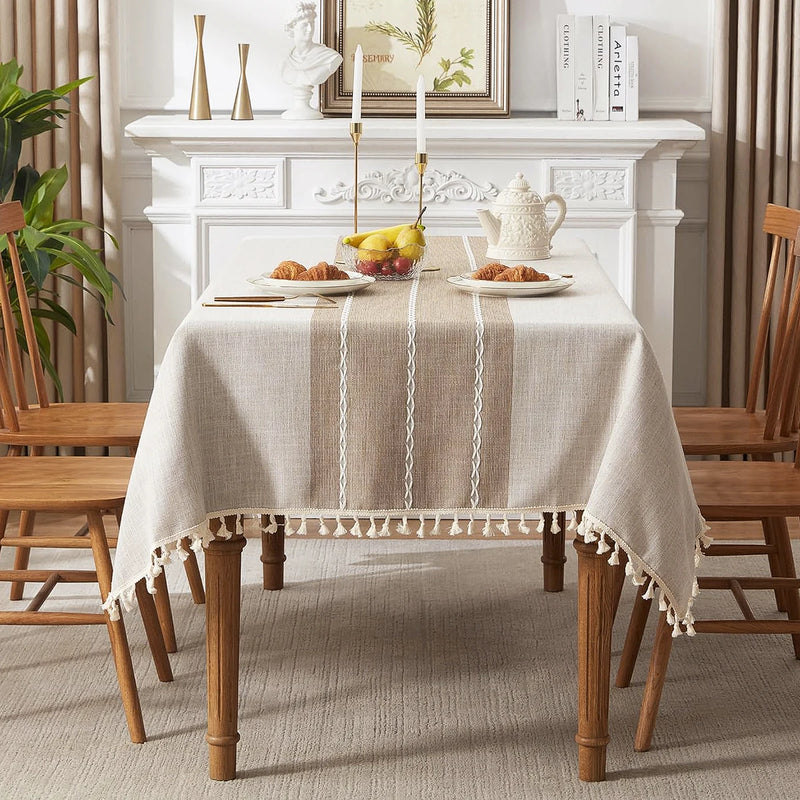 Mantel de lino y algodón para mesa rectangularMantelesHome & Garden > Linens & Bedding > Table Linens > Tablecloths