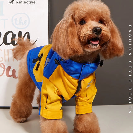 Chaqueta impermeable con forro polar interior para perros