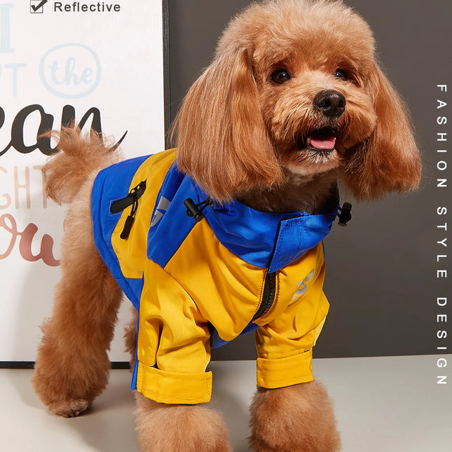 Veste imperméable pour chien avec doublure polaire