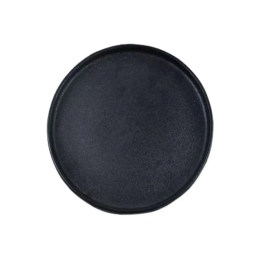 Japanese Style Black Ceramic Dinner Plate