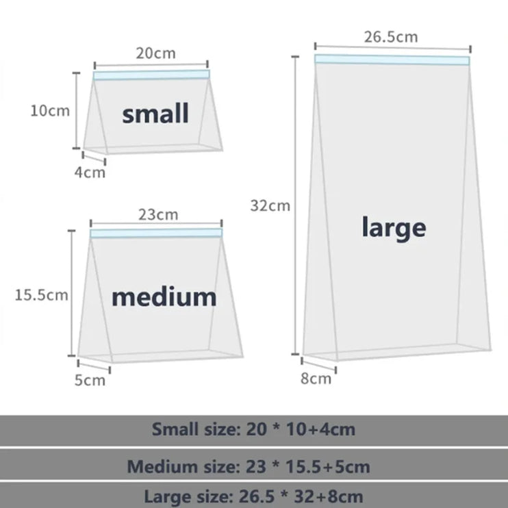 Sacs hermétiques réutilisables de conservation des aliments