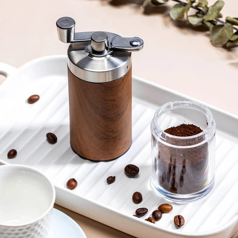 Molinillo de café manual portátil con diseño en madera y núcleo cerámico ajustableMolinillosHome & Garden > Kitchen & Dining > Kitchen Appliance Accessories > Coffee Maker & Espresso Machine Accessories > Coffee Grinders