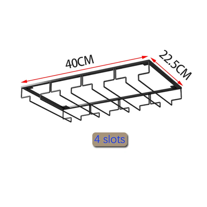 Soporte colgante de copas de vino para muebleEstantes