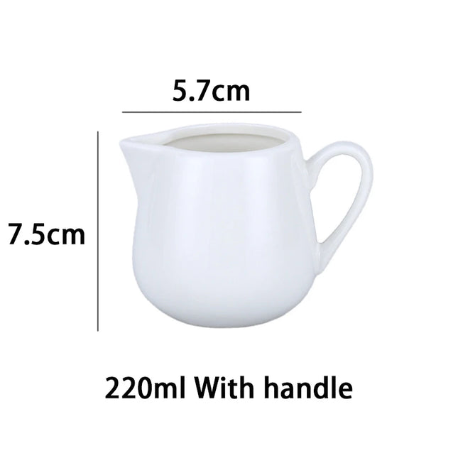 Mini jarra de leche de cerámica blanca – 50 ml / 100 ml / 220 mlJarrasHome & Garden > Kitchen & Dining > Kitchen Appliance Accessories > Coffee Maker & Espresso Machine Accessories > Coffee Decanters