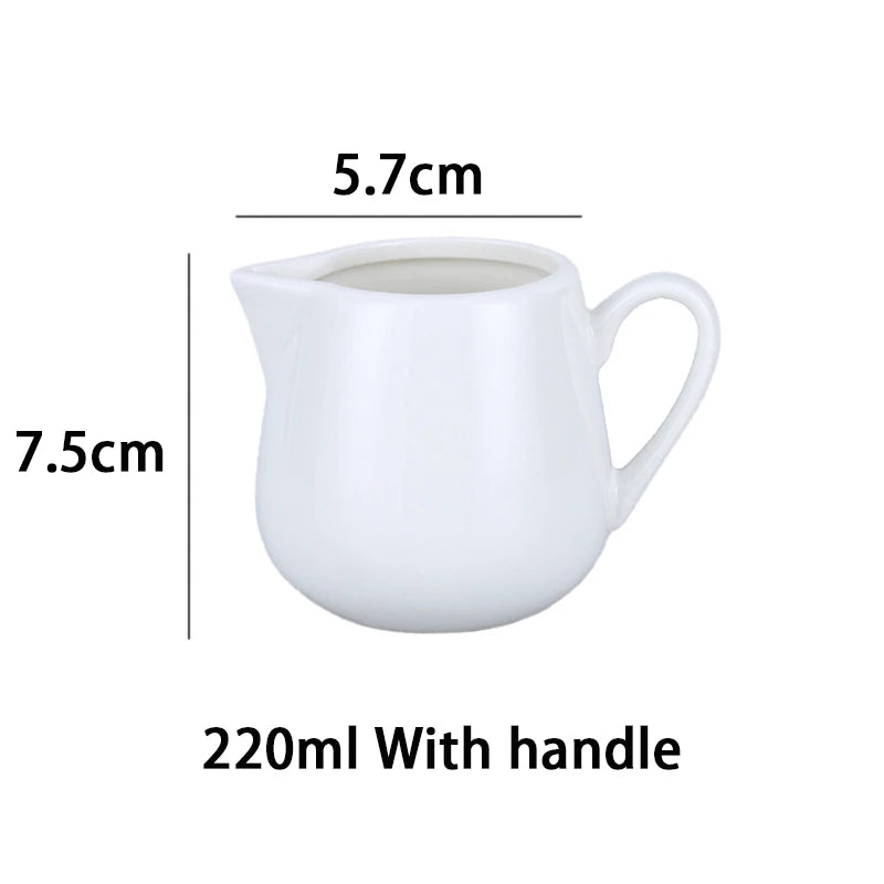 Mini jarra de leche de cerámica blanca – 50 ml / 100 ml / 220 mlJarrasHome & Garden > Kitchen & Dining > Kitchen Appliance Accessories > Coffee Maker & Espresso Machine Accessories > Coffee Decanters