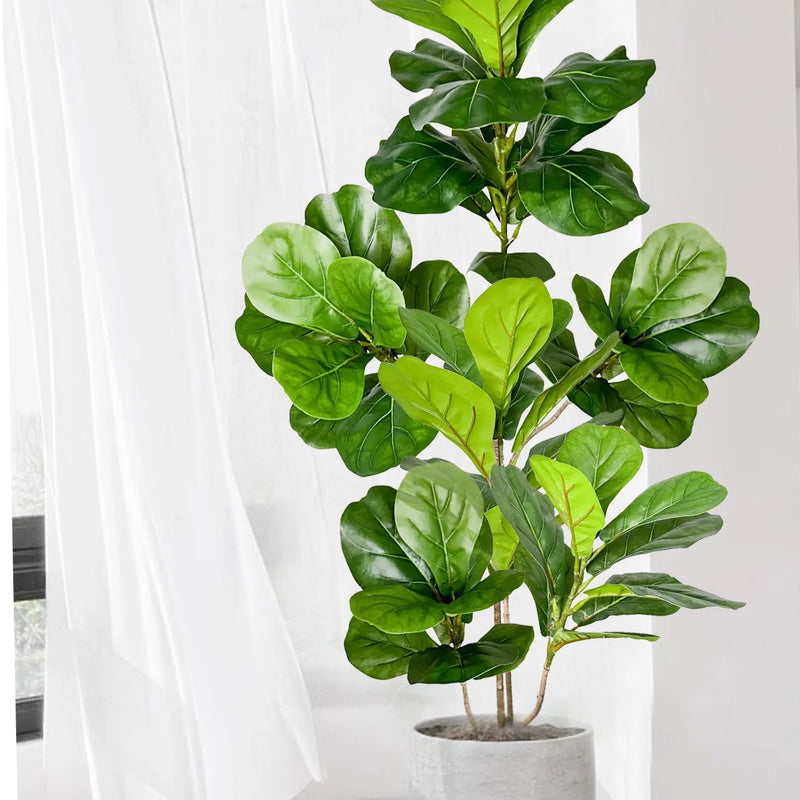 Árbol artificial ficus de 70-135 cm con hojas de caucho, planta decorativa sin maceta para interior y exteriorPlantas artificialesHome & Garden > Decor > Artificial Flora > Artificial Trees