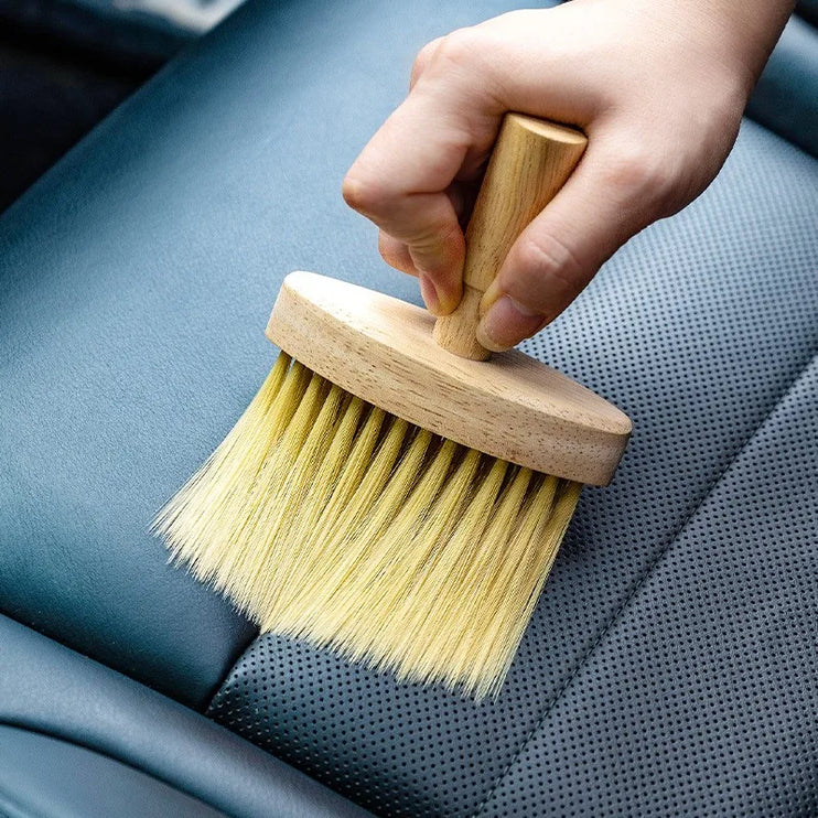 Soft wooden brush for cleaning hard-to-reach areas