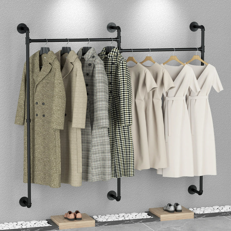 Barras de hierro para ropa estilo industrial montado en paredColgadoresHome & Garden > Household Supplies > Storage & Organization > Clothing & Closet Storage > Closet Organizers & Garment Racks > Garment Racks