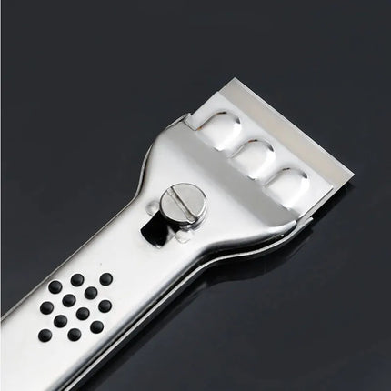 Multifunction stainless steel scraper for ceramic and glass