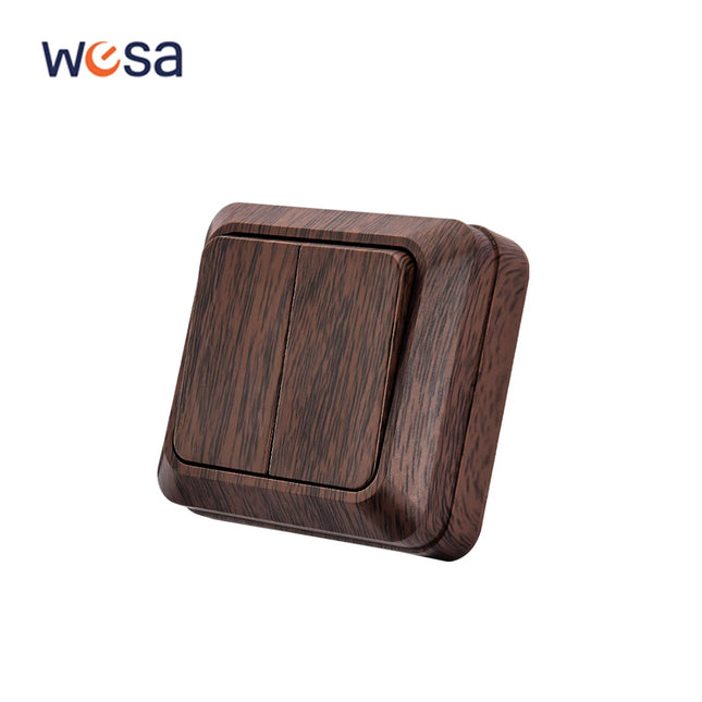 Enchufe de superficie sin toma de tierra efecto madera (uso interior/exterior con caja estanca)EnchufesHardware > Power & Electrical Supplies > Power Outlets & Sockets > Wall Outlets