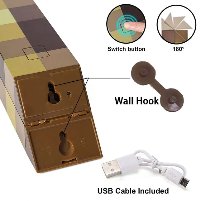 Decorative torch lamp with USB charging