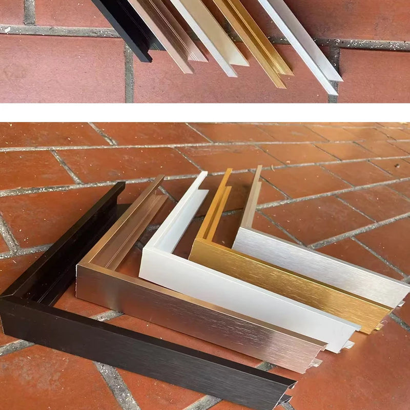 Marco grande de aluminio en 5 colores · Con interior de madera · Kit DIY para cuadros, lienzos y arte de paredMarcosHome & Garden > Decor > Picture Frames