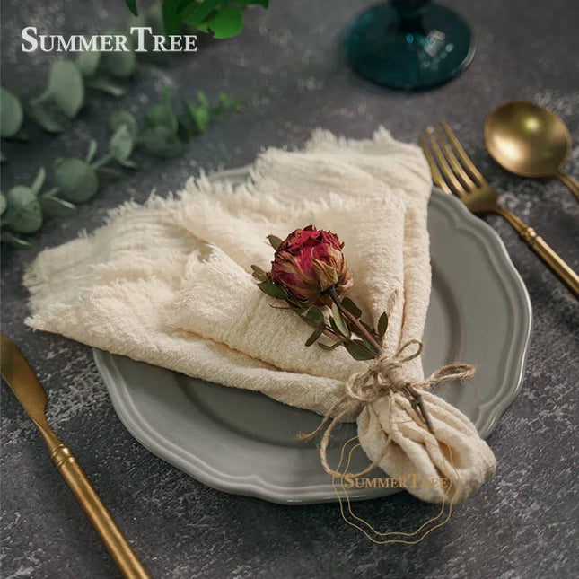 Rustic cloth napkins