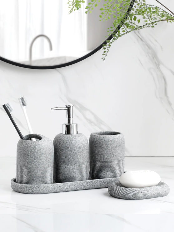 5-piece bathroom accessory set