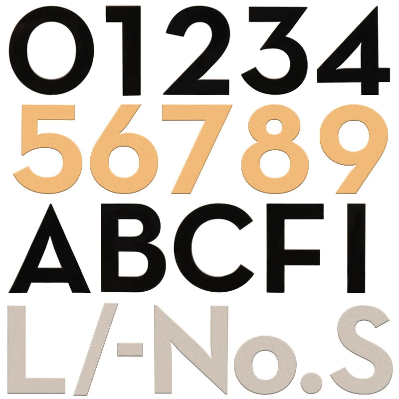 Letras y números autoadhesivos de acrílico para exteriores 75mmNúmerosHome & Garden > Decor > Address Signs