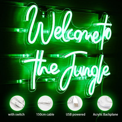 Welcome to the Jungle Wall Decorative LED Neon Light Sign