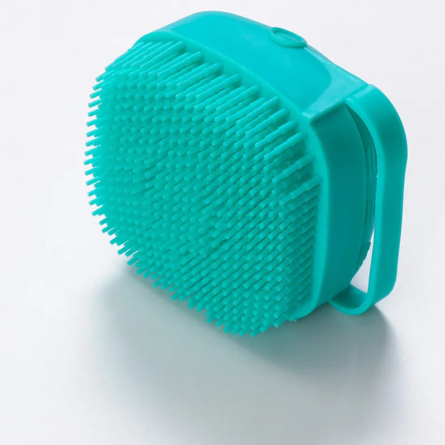 Brosse de bain pour animaux de compagnie avec réservoir de savon