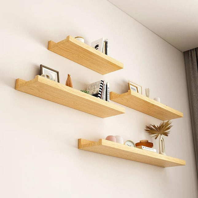 Etagère suspendue rectangulaire en bois sans perçage