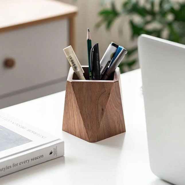 Geometric Wooden Pen Holders