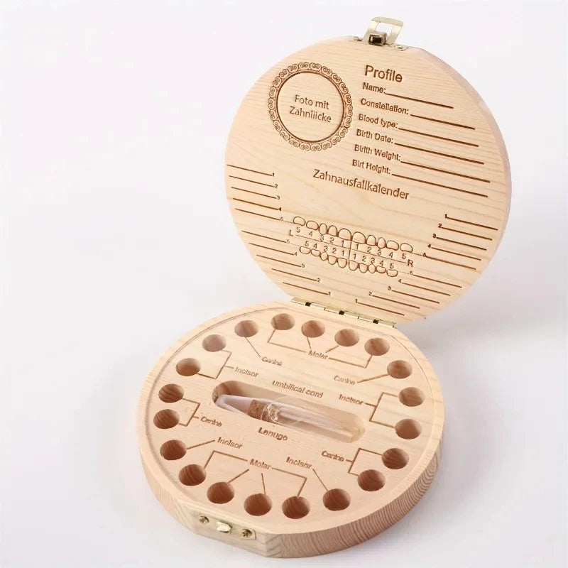 Caja de madera para guardar dientes de leche y cordón umbilicalCajasHome & Garden > Household Supplies > Storage & Organization > Household Storage Containers