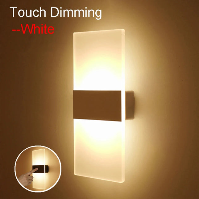 LED wall light with USB charging