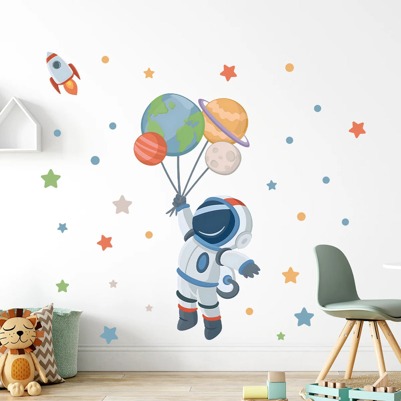 Pegatinas de pared con diseño de astronautaAdhesivos