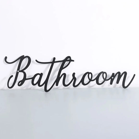 Bathroom Sign Plaque