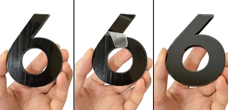 Letras y números autoadhesivos de acrílico para exteriores 75mmNúmerosHome & Garden > Decor > Address Signs