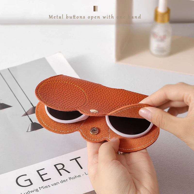 Funda de gafas de cuero suave, colgable y antichoqueAccesoriosHealth & Beauty > Personal Care > Vision Care > Eyewear Accessories > Eyewear Cases & Holders