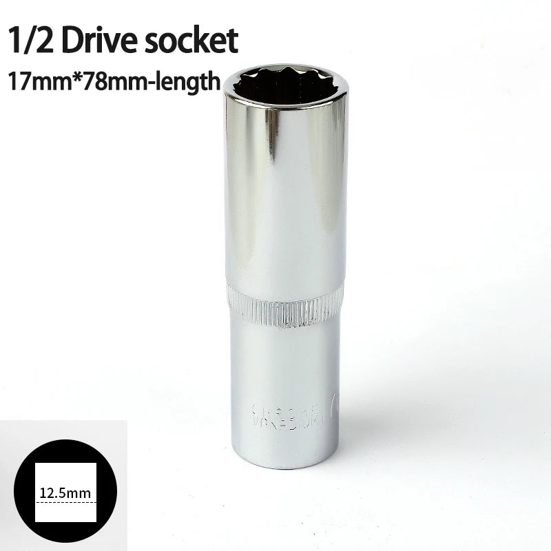 Vaso largo de impacto de 12 Puntas de 78mm 1/2Llaves de vasoHardware > Tool Accessories > Tool Sockets