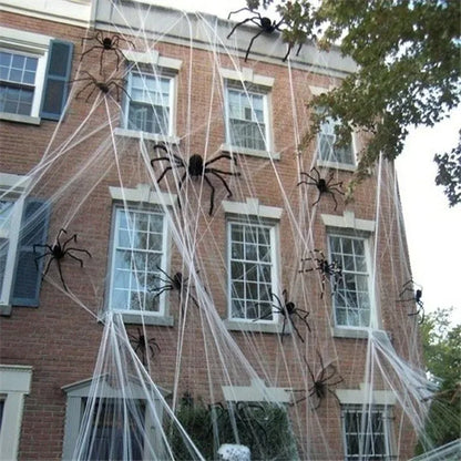 Araña de peluche negra gigante para decoraciones de exteriores