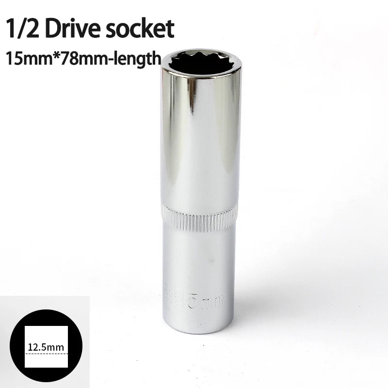 Vaso largo de impacto de 12 Puntas de 78mm 1/2Llaves de vasoHardware > Tool Accessories > Tool Sockets