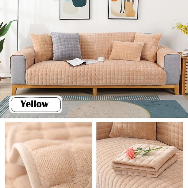 Individual Plush Sofa Covers in Neutral Tones