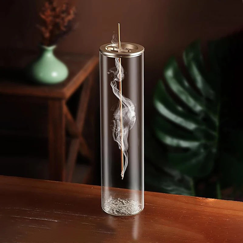 Quemador de incienso moderno de vidrio con recogecenizasAmbientadoresHome & Garden > Decor > Home Fragrance Accessories > Incense Holders