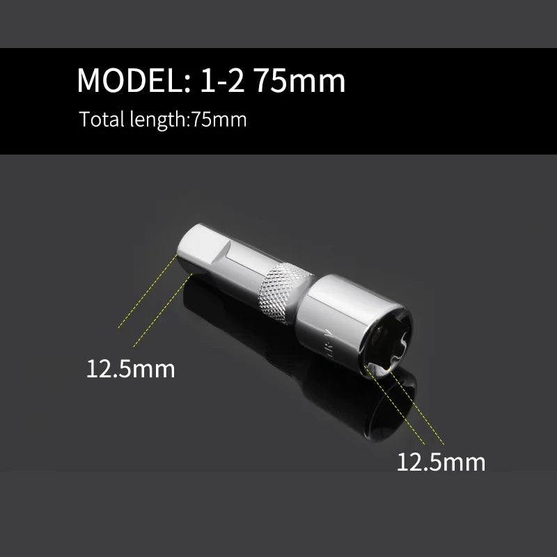 Barra de extensión para trinquete de 1/4", 3/8" y 1/2" - Acero Cr-VHerramientas